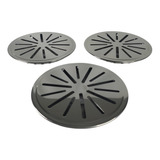 Kit 3 Ralo De Fundo Anti Turbilhão P Cano 60mm Em Aço Inox