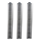 Kit 3 Ralos 7x150 Linear Pluvial Grelha Alumínio Coleta Agua