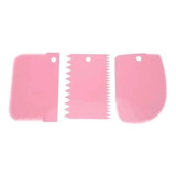 Kit 3 Raspador Bolo Confeiteiro Espátula De Plástico