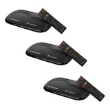 Kit 3 Receptor Digital Multimídia Vivensis Vx10 Tv Hd Sat