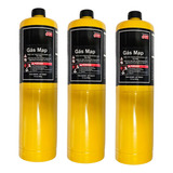 Kit 3 Refil Cilindro Gás Mapp 400g P Maçarico Portatil