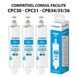 Kit 3 Refil Filtro Consul Facilite Cpc30 Cpc31 Cpb34 35 36