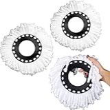 Kit 3 Refil Para Mop Giratório- Kit Com 3 Unidades- Compatível Com Balde 8 Litros- Branco
