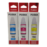 Kit 3 Refil Tinta Color 190 Original Canon G2100 G3100 G4100