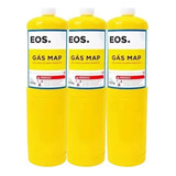 Kit 3 Refis De Gás Map Prof 400g Eos Maçarico Portátil