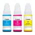Kit 3 Refis Tinta Para Canon Gi190 G1100 G2100 G3100 G4100 Tinta Colors