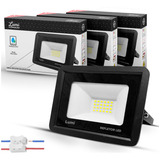 Kit 3 Refletor Led Holofote Mini 50w Bivolt Prova D água Cor Da Luz Branco Frio Lumi