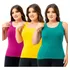 Kit 3 Regata Alça Fina Básica Blusinha Promoção P Ao Gg