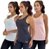 Kit 3 Regata Blusa Academia Feminina Tapa Bumbum Dry Fit