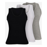 Kit 3 Regata Feminina Nadador Blusa