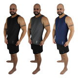 Kit 3 Regata Uv Dry Fit Masculina Tamanho Grande Plus Size