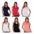 Kit 3 Regatas + 3 Camisetas Feminina Dry Fit Fitness