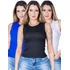 Kit 3 Regatas Blusa Camiseta Feminina  Básica Lisa Promoção
