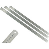Kit 3 Reguas De 60cm Marcação Baixo Relevo Em Metal