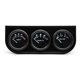 Kit 3 Relógio Automotivo Marcador Tensão Temperatura Óleo 52