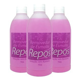 Kit 3 Removedor Esmalte Repos 500ml Solução