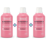 Kit 3 Removedor Esmalte Sem Acetona Hidratante Farmax 100ml