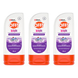 Kit 3 Repelente De Inseto Off Kids Contra Dengue 200ml Loção