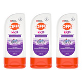 Kit 3 Repelente De Inseto Off Kids Contra Dengue 200ml Loção