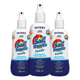 Kit 3 Repelente Spray Sai Insetos Family Dengue 4h 100ml