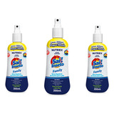 Kit 3 Repelentes Sai Inseto Spray Family 200ml 4 Horas
