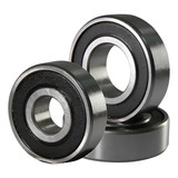 Kit 3 Rolamentos Roda Traseira Cubo Coroa Yamaha Fazer 150