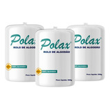 Kit 3 Rolo De Algodão 500g Hidrófilo Puro Macio Hipoalérgico