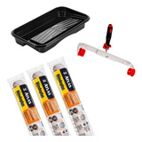 Kit 3 Rolo Rende Plus 46cm Garfo Duplo Bandeja Atlas