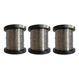 Kit 3 Rolos Arame Aço Inox Para Apicultura Quadro Caixilho