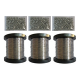 Kit 3 Rolos Arame Inox 5000 Ilhos Para Apicultura Abelha