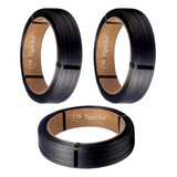 Kit 3 Rolos Fita De Arquear Pp 16mm Preta Plástica Brinde