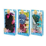 Kit 3 Roupa P boneco Barbie Ken Fashion Óculo Relógio Mattel
