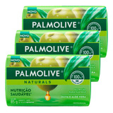 Kit 3 Sabonetes Em Barra Palmolive Aloe E Vera Hidratante