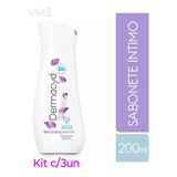 Kit 3 Sabonetes Íntimo Dermacyd Delicata Jasmim 200ml Cada