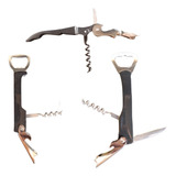 Kit 3 Saca Rolhas Abridor De Garrafa Vinho Inox Manual