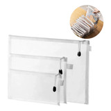 Kit 3 Saco De Armazenamento Organizador Com Zíper P  M  G