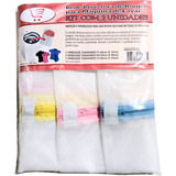 Kit 3 Saco Lava Roupa P M G Protetor Delicado Lingerie Pet