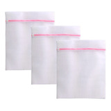 Kit 3 Sacos 40x50cm P Máquina Lavar Roupa Delicada Lingerie