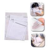 Kit 3 Sacos P m g Com Ziper Lavar Roupa Delicada Protetor