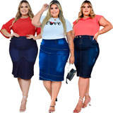 Kit 3 Saia Jeans