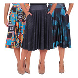 Kit 3 Saias Evangelica Godê Moda Feminina Evangelica
