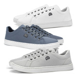 Kit 3 Sapatenis Tenis Masculino Casual Trabalho De Lona Novo
