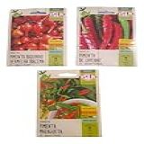 Kit 3 Semente Pimentas Malagueta Biquinho Cayenne Horta Vaso