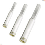 Kit 3 Serra Copo Diamantado 6 8 10mm Furadeira Cortag