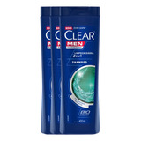 Kit 3 Shampoo Anticaspa Clear Limpeza
