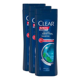 Kit 3 Shampoo Clear Anticaspa Ice