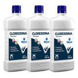 Kit 3 Shampoo Clorexidina Cachorro Cães Seborreia Anti Queda