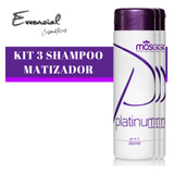 Kit 3 Shampoo Matizador Profissional Platinum