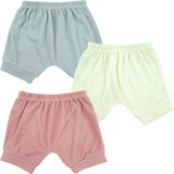 Kit 3 Short Bebê Tapa Fralda Roupas Enxoval Menino Menina