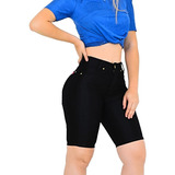 Kit 3 Short Bermuda Jeans Feminino